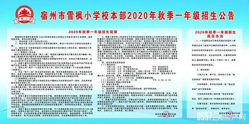 雪楓小學教育集團2020年秋季一年級招生公告及招生輔助服務說明